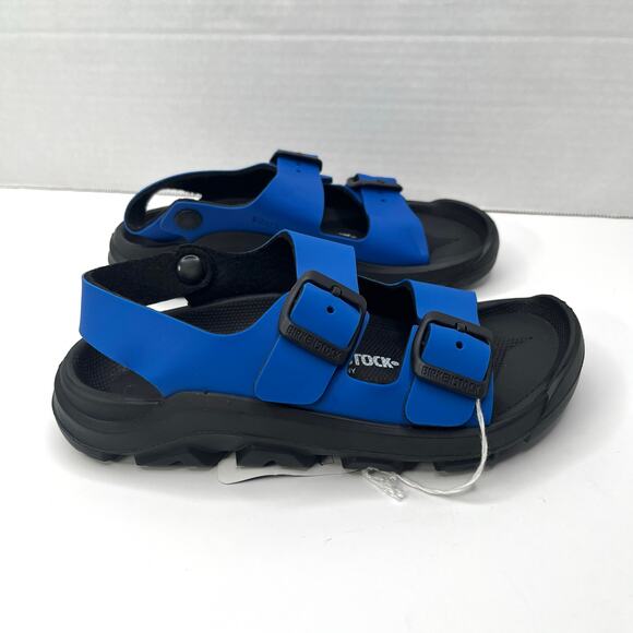 Birkenstock Mogami Blue Black Kids Birko-Flor Buckle Slingback Sandals 12 NWT - Picture 6 of 12
